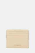 Coccinelle etui na karty skórzane kolor beżowy