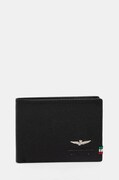 Кожен портфейл Aeronautica Militare мъжки в черно AM100