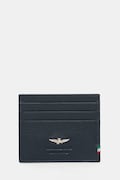 Kožené pouzdro na karty Aeronautica Militare tmavomodrá barva, AM106