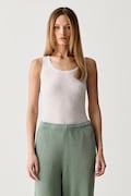 American Vintage top da donna in cotone grigio