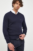 Πουλόβερ με μείγμα κασμίρ Tommy Hilfiger ανδρικά, χρώμα: ναυτικό μπλε,
