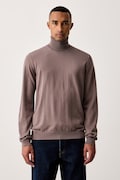 HUGO golf męski wełniany San Thomas-M brązowy 50474174