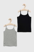 Polo Ralph Lauren top copii 2-pack culoarea gri, neted
