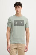 Armani Exchange T-shirt męski bawełniany zielony 8NZTCK Z8H4Z