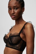 Undress Code biustonosz 581 Bliss Bra Black kolor czarny transparentny wzorzysty