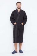 BOSS szlafrok Waffle Kimono kolor czarny