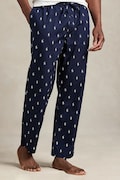 Polo Ralph Lauren pantaloni pijama bumbac culoarea bleumarin, cu model 714899624
