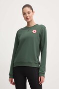 Pamučna dukserica Fjallraven 1960 Logo Badge Sweater za žene, boja: zelena, s aplikacijom