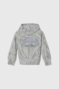 Abercrombie & Fitch bluza dziecięca kolor niebieski z kapturem z aplikacją