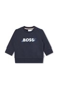 BOSS bluza dziecięca kolor granatowy z nadrukiem
