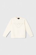 Детски суичър Emporio Armani в бежово с апликация