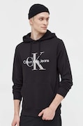 Calvin Klein Jeans bluza bawełniana męska kolor czarny z kapturem