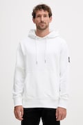 Bavlnená mikina Calvin Klein Jeans tyrkysová farba, s kapucňou, s nášivkou, J30J323430