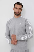 Dukserica adidas Originals 3-Stripes za muškarce, boja: siva, melanž, IM4514