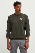 Fjallraven hanorac de bumbac 1960 Logo Badge Sweater bărbați, culoarea verde, cu imprimeu  F87163