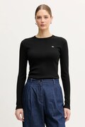 Lacoste longsleeve bawełniany kolor czarny