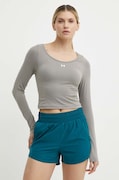 Majica z dolgimi rokavi za vadbo Under Armour Train Seamless siva barva, 1379150