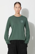 Памучна блуза с дълги ръкави Fjallraven 1960 Logo в зелено