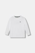 Lacoste longsleeve bawełniany dziecięcy kolor biały gładki TJ1123