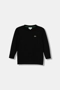 Lacoste longsleeve bawełniany dziecięcy kolor czarny gładki TJ1123