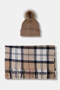 Шапка і шарф Barbour колір бежевий LGS0054