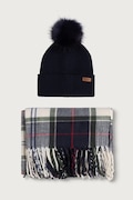Barbour set de căciulii pentru femei albastră LGS0054