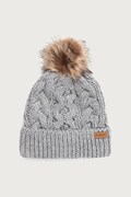 Barbour czapka z pomponem damska szara LHA0386
