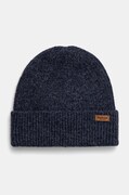 Шапка Barbour колір синій з товстого трикотажу