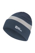Jack Wolfskin czapka dziecięca STRIP NIT kolor granatowy