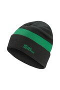 Jack Wolfskin czapka dziecięca STRIP NIT kolor zielony