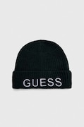 Шапка з домішкою вовни Guess колір зелений