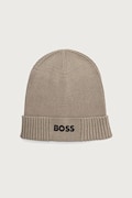 BOSS Green czapka męska z dodatkiem wełny Asic_Beanie-X beżowa 50499423