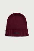 BOSS Green czapka męska z dodatkiem wełny Asic_Beanie-X bordowa 50499423