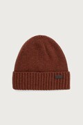 Barbour czapka beanie męska z wełną Carlton Beanie pomarańczowa MHA0449