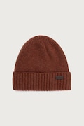 Barbour czapka beanie męska z wełną Carlton Beanie pomarańczowa MHA0449