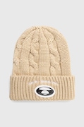 Шапка AAPE Cable колір бежевий з товстого трикотажу AHT5236