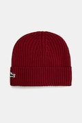Lacoste căciulă de lână culoarea bordo, de lână, din țesătură uni, RB0001