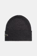 Vlnená čiapka Lacoste zelená farba, z tenkej pleteniny, vlnená, RB0001