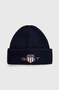Gant caciula din amestec de lana culoarea albastru marin, din tricot gros