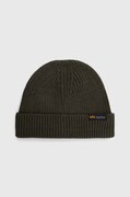 Alpha Industries czapka Dockers kolor zielony z cienkiej dzianiny 138905-142