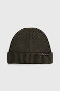 Alpha Industries czapka Dockers kolor zielony z cienkiej dzianiny 138905-142
