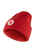 Vlněná čepice Fjallraven 1963 Logo červená barva, z husté pleteniny, F78142.334