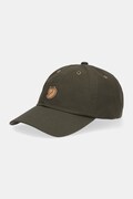 Fjallraven czapka z daszkiem Vidda kolor zielony z aplikacją F77357