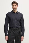 Lacoste camasa din bumbac barbati, culoarea alb, cu guler clasic, slim, CH5620