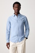 Polo Ralph Lauren košile pánská bavlněná modrá hladká 710804257