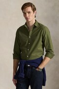 Polo Ralph Lauren koszula bawełniana męska kolor zielony slim z kołnierzykiem button-down 710804257