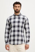 Бавовняна сорочка Barbour колір коричневий slim комір button-down