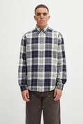 Bavlněná košile Barbour Edgar tmavomodrá barva, slim, s límečkem button-down