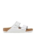 Δερμάτινες παντόφλες Birkenstock Arizona γυναικείες, χρώμα: άσπρο, 1025061