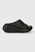 Crocs papuci Classic Crush Slide femei, culoarea negru, cu platformă 208731